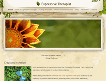 Tablet Screenshot of expressivetherapist.com